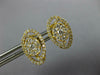ESTATE .73CT DIAMOND 18KT YELLOW GOLD CLASSIC FLOWER CLUSTER OVAL STUD EARRINGS