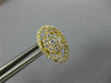 ESTATE .73CT DIAMOND 18KT YELLOW GOLD CLASSIC FLOWER CLUSTER OVAL STUD EARRINGS
