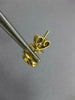 ESTATE .73CT DIAMOND 18KT YELLOW GOLD CLASSIC FLOWER CLUSTER OVAL STUD EARRINGS