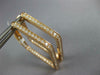 LARGE 1.28CT DIAMOND 18KT ROSE GOLD 3D INSIDE OUT TEAR DROP SQUARE HOOP EARRINGS
