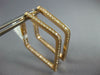 LARGE 1.28CT DIAMOND 18KT ROSE GOLD 3D INSIDE OUT TEAR DROP SQUARE HOOP EARRINGS