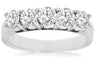 1.0CT DIAMOND 14KT WHITE GOLD ROUND 5 STONE SHARE PRONG WEDDING ANNIVERSARY RING