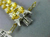ESTATE WIDE 2.39CT DIAMOND 18KT WHITE & YELLOW GOLD 3D FLOWER TENNIS BRACELET