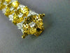 ESTATE WIDE 2.39CT DIAMOND 18KT WHITE & YELLOW GOLD 3D FLOWER TENNIS BRACELET