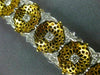 ESTATE WIDE 2.39CT DIAMOND 18KT WHITE & YELLOW GOLD 3D FLOWER TENNIS BRACELET