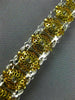ESTATE WIDE 2.39CT DIAMOND 18KT WHITE & YELLOW GOLD 3D FLOWER TENNIS BRACELET