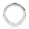 WIDE 1.47CT WHITE & FANCY CHOCOLATE DIAMOND 14KT WHITE GOLD 3D ANNIVERSARY RING