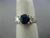 2.65CT DIAMOND & AAA SAPPHIRE 14KT WHITE GOLD BRILLIANT 3 STONE ENGAGEMENT RING