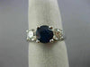 2.65CT DIAMOND & AAA SAPPHIRE 14KT WHITE GOLD BRILLIANT 3 STONE ENGAGEMENT RING