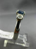 2.65CT DIAMOND & AAA SAPPHIRE 14KT WHITE GOLD BRILLIANT 3 STONE ENGAGEMENT RING