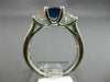 2.65CT DIAMOND & AAA SAPPHIRE 14KT WHITE GOLD BRILLIANT 3 STONE ENGAGEMENT RING