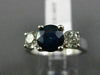 2.65CT DIAMOND & AAA SAPPHIRE 14KT WHITE GOLD BRILLIANT 3 STONE ENGAGEMENT RING