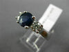 2.65CT DIAMOND & AAA SAPPHIRE 14KT WHITE GOLD BRILLIANT 3 STONE ENGAGEMENT RING
