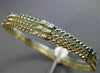 ESTATE WIDE .85CT DIAMOND 14K TRI COLOR GOLD 3D ETOILE STACKABLE BANGLE BRACELET