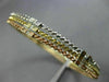 ESTATE WIDE .85CT DIAMOND 14K TRI COLOR GOLD 3D ETOILE STACKABLE BANGLE BRACELET