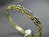 ESTATE WIDE .85CT DIAMOND 14K TRI COLOR GOLD 3D ETOILE STACKABLE BANGLE BRACELET