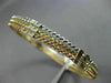 ESTATE WIDE .85CT DIAMOND 14K TRI COLOR GOLD 3D ETOILE STACKABLE BANGLE BRACELET