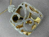 EXTRA LARGE 1.29CT DIAMOND 18KT WHITE & ROSE GOLD FOUR CLOVER FILIGREE PENDANT