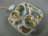 EXTRA LARGE 1.29CT DIAMOND 18KT WHITE & ROSE GOLD FOUR CLOVER FILIGREE PENDANT