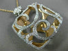 EXTRA LARGE 1.29CT DIAMOND 18KT WHITE & ROSE GOLD FOUR CLOVER FILIGREE PENDANT