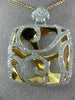 EXTRA LARGE 1.29CT DIAMOND 18KT WHITE & ROSE GOLD FOUR CLOVER FILIGREE PENDANT
