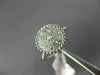 ESTATE WIDE .75CT DIAMOND 14KT WHITE GOLD CIRCULAR CLUSTER BEADED MILGRAIN RING