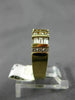 ESTATE WIDE .90CT DIAMOND 14KT YELLOW GOLD 3 ROW BAGUETTE ANNIVERSARY RING #9623