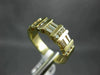 ESTATE WIDE .90CT DIAMOND 14KT YELLOW GOLD 3 ROW BAGUETTE ANNIVERSARY RING #9623