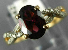 1.42CT DIAMOND & AAA GARNET 14KT WHITE & ROSE GOLD 3D INFINITY ENGAGEMENT RING