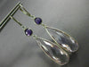 LARGE 26.0CT AMETHYST & PINK AMETHYST 14K WHITE GOLD TEAR DROP HANGING EARRINGS