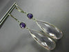 LARGE 26.0CT AMETHYST & PINK AMETHYST 14K WHITE GOLD TEAR DROP HANGING EARRINGS