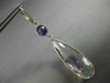 LARGE 26.0CT AMETHYST & PINK AMETHYST 14K WHITE GOLD TEAR DROP HANGING EARRINGS