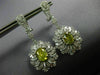 LARGE 9.15CT WHITE & FANCY YELLOW DIAMOND 18KT WHITE GOLD OVAL HANGING EARRINGS