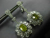 LARGE 9.15CT WHITE & FANCY YELLOW DIAMOND 18KT WHITE GOLD OVAL HANGING EARRINGS