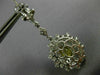 LARGE 9.15CT WHITE & FANCY YELLOW DIAMOND 18KT WHITE GOLD OVAL HANGING EARRINGS