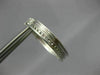 ESTATE WIDE & LARGE .46CT DIAMOND 14K WHITE GOLD 2 ROW SHINY HOOP EARRINGS #1440