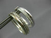 ESTATE WIDE & LARGE .46CT DIAMOND 14K WHITE GOLD 2 ROW SHINY HOOP EARRINGS #1440