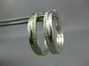 ESTATE WIDE & LARGE .46CT DIAMOND 14K WHITE GOLD 2 ROW SHINY HOOP EARRINGS #1440
