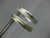ESTATE WIDE & LARGE .46CT DIAMOND 14K WHITE GOLD 2 ROW SHINY HOOP EARRINGS #1440