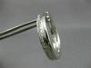 ESTATE WIDE & LARGE .46CT DIAMOND 14K WHITE GOLD 2 ROW SHINY HOOP EARRINGS #1440
