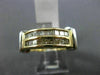ESTATE WIDE .75CT FANCY YELLOW DIAMOND 14KT TWO TONE GOLD 2 ROW ANNIVERSARY RING