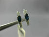 .44CT DIAMOND & AAA SAPPHIRE 14KT WHITE GOLD 3D ROUND & MARQUISE HUGGIE EARRINGS