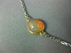 LONG 5.66CT DIAMOND & AAA FIRE OPAL 14K 2 TONE GOLD OVAL BY THE YARD BRACELET