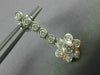 ESTATE 1.50CT DIAMOND 14KT WHITE GOLD 3D FLOWER ETOILE HANGING EARRINGS #21241