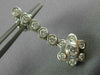 ESTATE 1.50CT DIAMOND 14KT WHITE GOLD 3D FLOWER ETOILE HANGING EARRINGS #21241