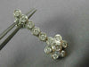 ESTATE 1.50CT DIAMOND 14KT WHITE GOLD 3D FLOWER ETOILE HANGING EARRINGS #21241