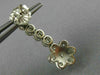 ESTATE 1.50CT DIAMOND 14KT WHITE GOLD 3D FLOWER ETOILE HANGING EARRINGS #21241