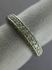 ESTATE 1.20CT DIAMOND 14K WHITE GOLD 3D WEDDING ANNIVERSARY ETERNITY RING #24205