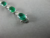 ESTATE 8CT DIAMOND & AAA OVAL EMERALD 14KT WHITE GOLD SEMI BEZEL TENNIS BRACELET