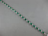 ESTATE 8CT DIAMOND & AAA OVAL EMERALD 14KT WHITE GOLD SEMI BEZEL TENNIS BRACELET
